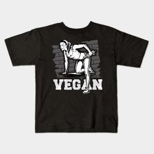 Vegan Womens Fitness Gym Kids T-Shirt